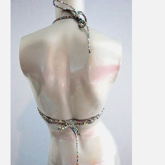 Nwt Victorias Secret Mosaic Garden The Ruffle Fabulous Swim Bikini Top 34B - Picture 3 of 3